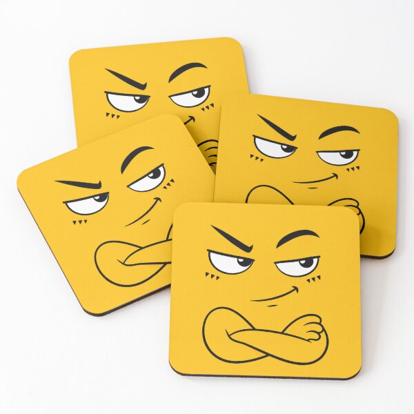 Item preview, Confident Smug Folded Hands Emoji designed and sold by PunchDrop.