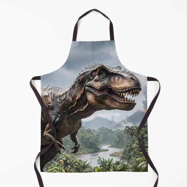 Item preview, Stegosaurus Tyrannosaurus Rex Dinosaur World Jurassic Landscape Art designed and sold by ART ATTACK ZONE.