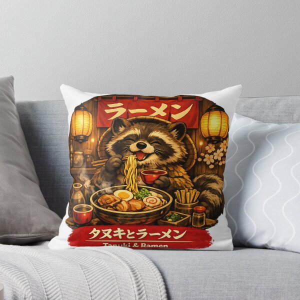 Item preview, Tanuki & Ramen – Cozy Izakaya Critter Shirt Design designed and sold by Shadowframe Studios.