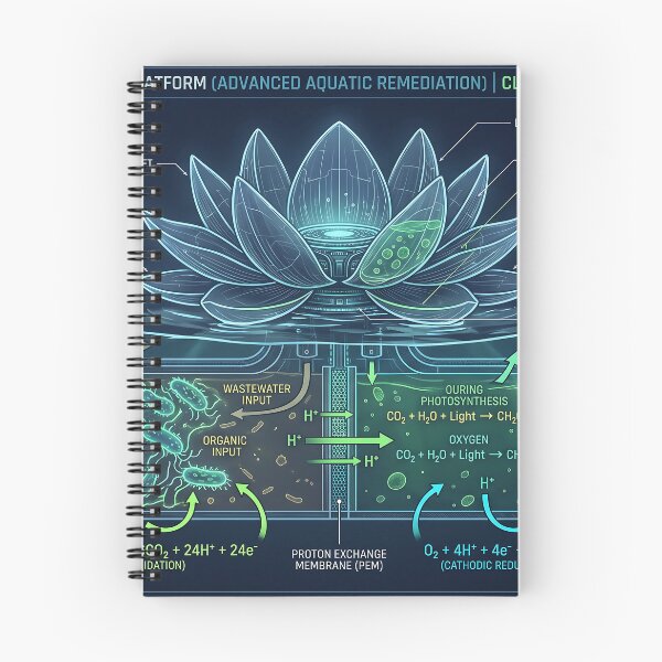 Item preview, Floating Algal Microbial Fuel Cell Scientific Diagram designed and sold by MintedMinds.