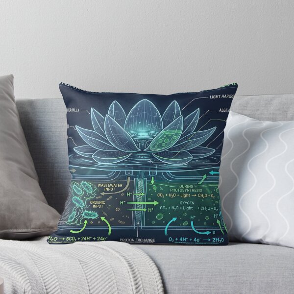 Item preview, Floating Algal Microbial Fuel Cell Scientific Diagram designed and sold by MintedMinds.
