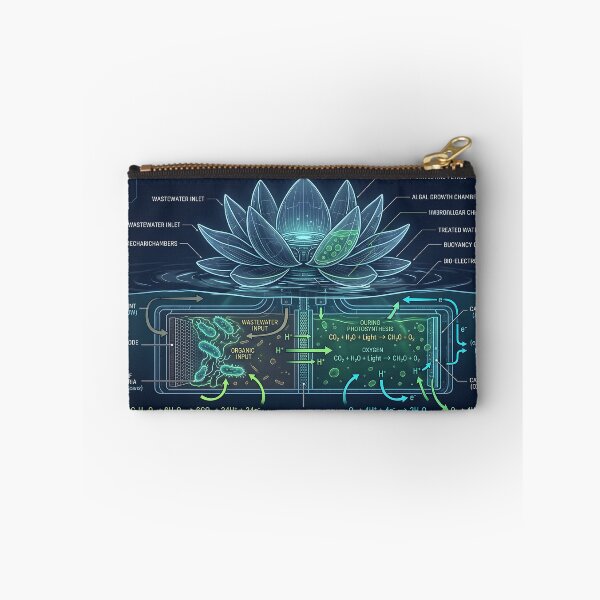 Item preview, Floating Algal Microbial Fuel Cell Scientific Diagram designed and sold by MintedMinds.
