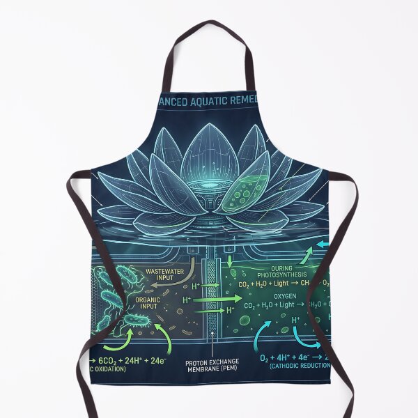 Item preview, Floating Algal Microbial Fuel Cell Scientific Diagram designed and sold by MintedMinds.
