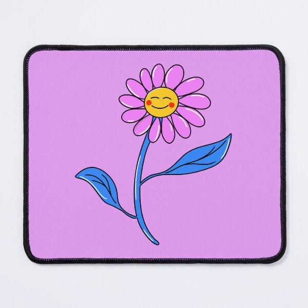Item preview, Cute Cartoon Smiling Pink Daisy Flower Kawaii Art designed and sold by SolutionsArt.
