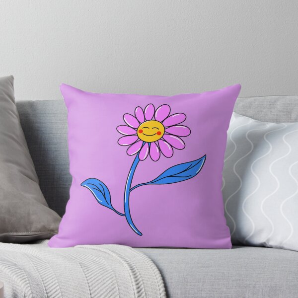 Item preview, Cute Cartoon Smiling Pink Daisy Flower Kawaii Art designed and sold by SolutionsArt.