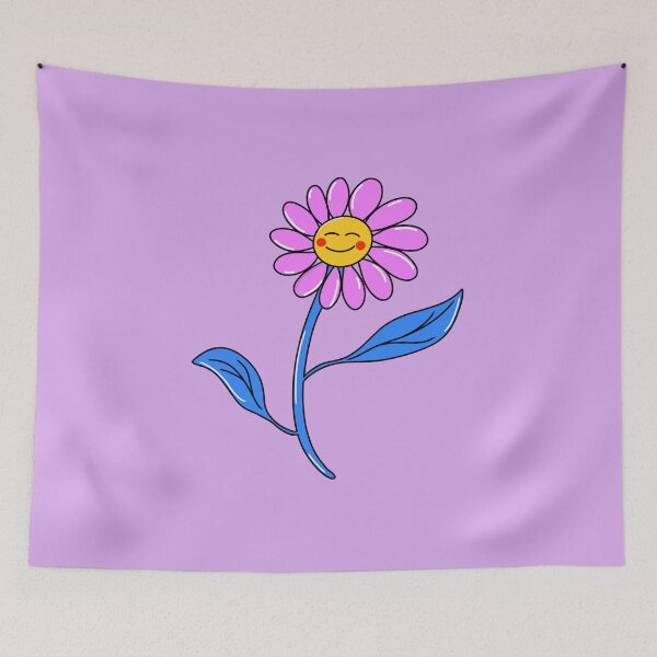 Item preview, Cute Cartoon Smiling Pink Daisy Flower Kawaii Art designed and sold by SolutionsArt.