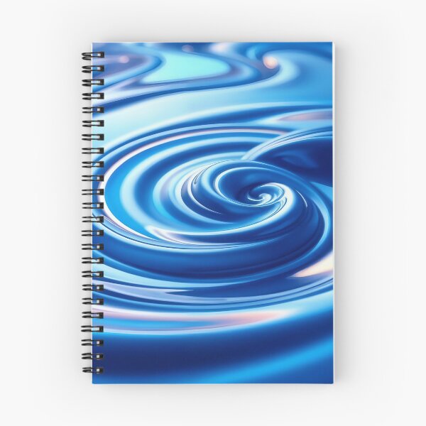 Item preview, Blue Liquid Spiral – Glossy Abstract Water Vortex designed and sold by ScreenPin.