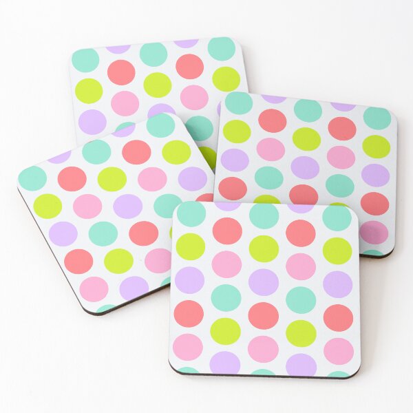 Item preview, Colorful Polka Dots Pattern in Soft Rainbow Pastels designed and sold by WD-Artist.