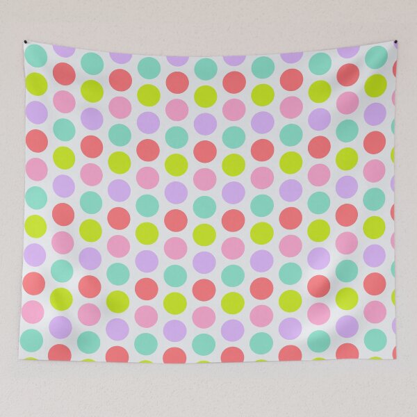 Item preview, Colorful Polka Dots Pattern in Soft Rainbow Pastels designed and sold by WD-Artist.
