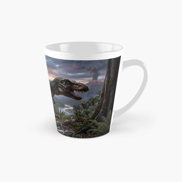 Item preview,  Brachiosaurus Tyrannosaurus Rex Dinosaur World Jurassic Landscape Art designed and sold by ART ATTACK ZONE.
