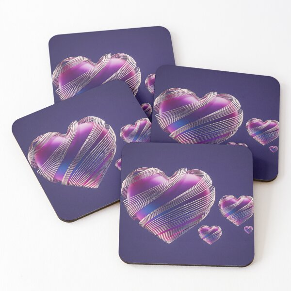 Item preview, Abstract Hearts with Metallic Ribbons designed and sold by Paulo Costa Dias.