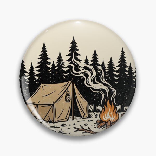 Item preview, Log Off Vintage Canvas Tent Campfire Outdoor Graphic designed and sold by PACS0011.