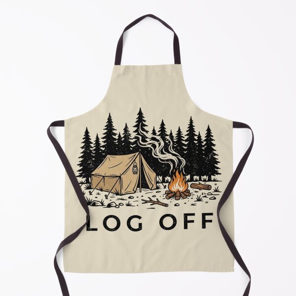 Item preview, Log Off Vintage Canvas Tent Campfire Outdoor Graphic designed and sold by PACS0011.