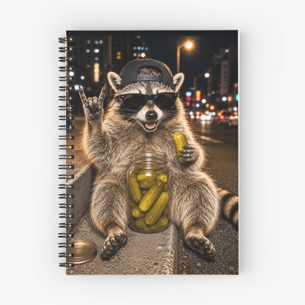 Item preview, Funny Raccoon Eating Pickles Meme, Humor Street Raccoon Pickles Meme designed and sold by 76Valeria.