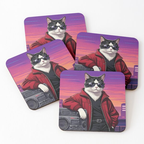 Item preview, Retro 90s Anime Streetwear Cat Vaporwave designed and sold by ShopDoodleDoo.