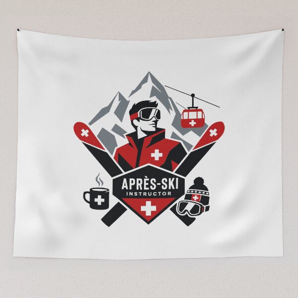 Item preview, Swiss Après-Ski Instructor Ski Party designed and sold by AntiqueImages.