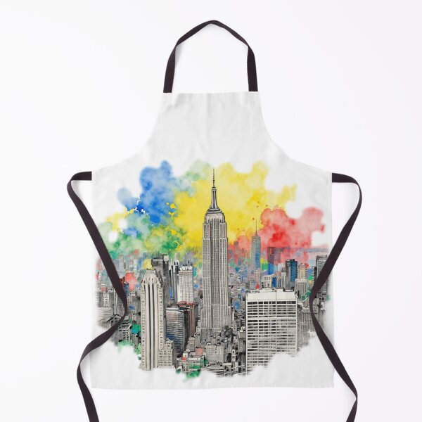Item preview, Colorful NYC Skyline Watercolor | New York City Art designed and sold by WonderWaresGifts.
