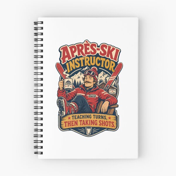 Item preview, Apres Ski Instructor Teaching Turns Taking Shots Fun designed and sold by AntiqueImages.