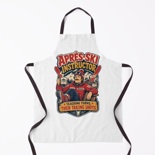 Item preview, Apres Ski Instructor Teaching Turns Taking Shots Fun designed and sold by AntiqueImages.