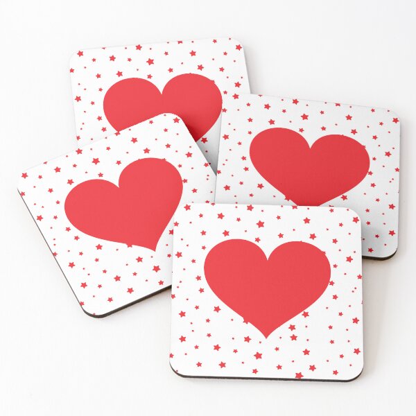 Item preview, Minimalist Big Red Heart Twinkle Stars Romantic Aesthetic Design designed and sold by MagySale.