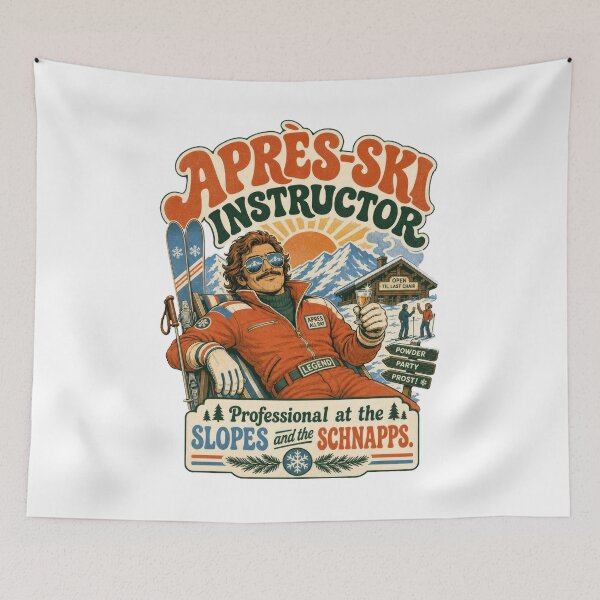 Item preview, Retro Apres Ski Instructor Slopes Schnapps Legend designed and sold by AntiqueImages.
