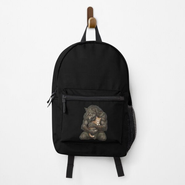 Item preview, Werewolf cuddles with cute cat. designed and sold by ReneMM.
