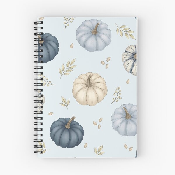 Item preview, ​Cozy Blue Pumpkins Fall Pattern - Cute Autumn Harvest Repeating Design designed and sold by katemaxi.
