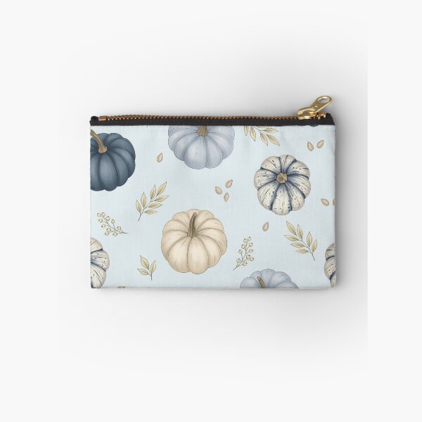 Item preview, ​Cozy Blue Pumpkins Fall Pattern - Cute Autumn Harvest Repeating Design designed and sold by katemaxi.