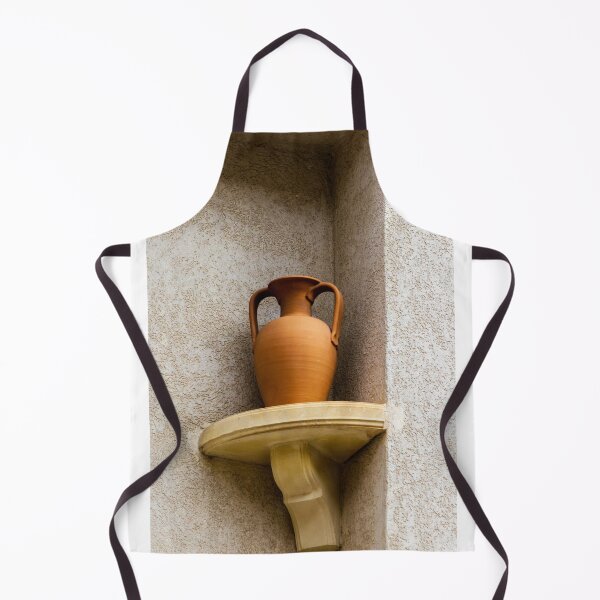 Item preview, Terracotta Amphora On Wall Niche Shelf — Rustic Pottery Vase Architectural Exterior Decor designed and sold by Nmallia.