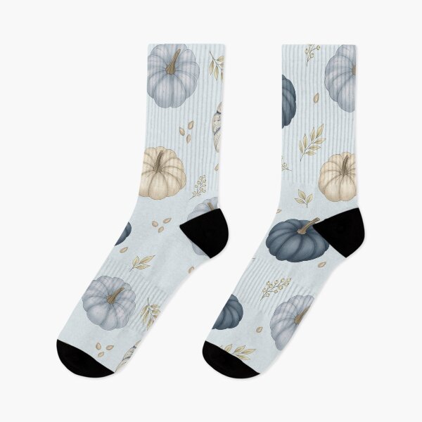 Item preview, ​Cozy Blue Pumpkins Fall Pattern - Cute Autumn Harvest Repeating Design designed and sold by katemaxi.