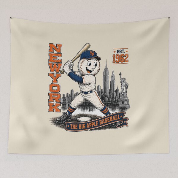 Item preview, New York Baseball Vintage Mascot Shirt | Big Apple Baseball | Retro NYC Baseball Tee 1962, Stadium Skyline | Transparent PNG designed and sold by GhostDawgs.