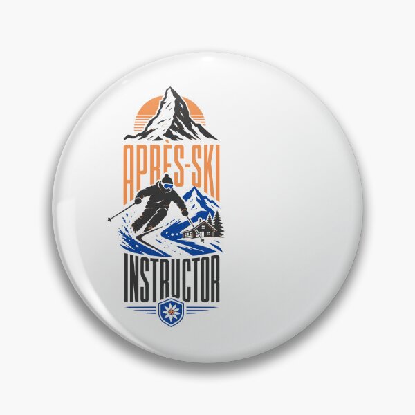 Item preview, Après-Ski Instructor Mountain Skier Retro Design designed and sold by AntiqueImages.