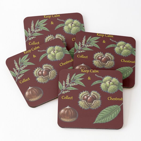 Item preview, Keep Calm and Collect Chestnuts Botanical Autumn Nature Slogan designed and sold by Evelashop.