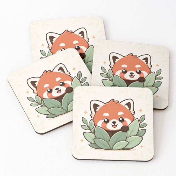 Item preview, Red Panda Peeking from Leaves Sticker designed and sold by ImagoLens.