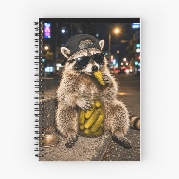 Item preview, Funny Raccoon Eating Pickles Meme, Humor Street Raccoon Pickles Meme designed and sold by 76Valeria.