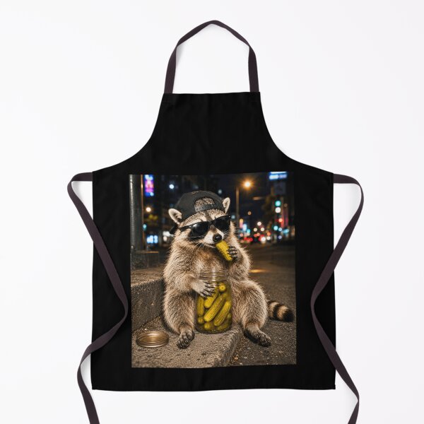 Item preview, Funny Raccoon Eating Pickles Meme, Humor Street Raccoon Pickles Meme designed and sold by 76Valeria.