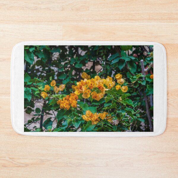 Item preview, Yellow Bougainvillea Vine With Vibrant Flowers and Lush Green Foliage Climbing Wall designed and sold by Nmallia.