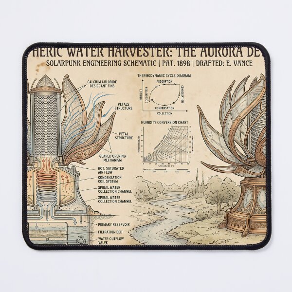 Item preview, Atmospheric Water Harvesting Condenser Technical Schematic designed and sold by MintedMinds.