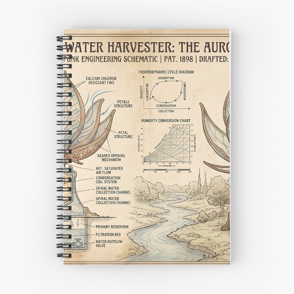 Item preview, Atmospheric Water Harvesting Condenser Technical Schematic designed and sold by MintedMinds.