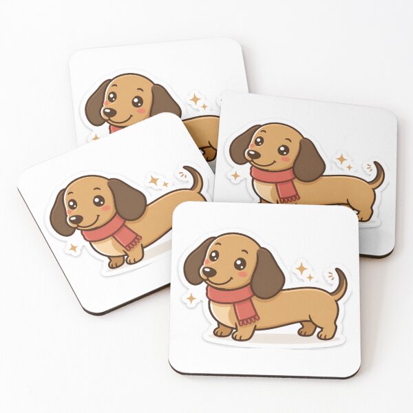 Item preview, Dachshund Wearing Scarf Sticker designed and sold by ImagoLens.
