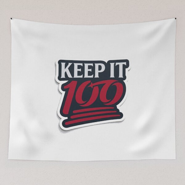Item preview, Keep It 100 Motivational Streetwear Sticker | Bold 100% Authentic Mindset Design designed and sold by MAStrends.