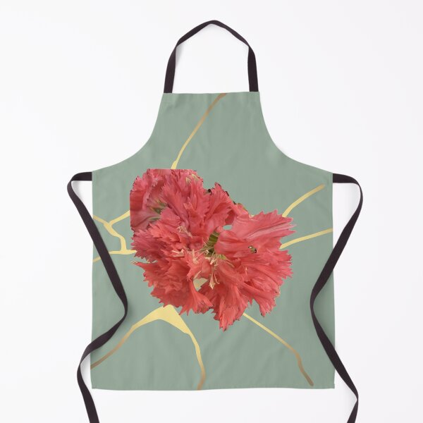 Item preview, Vivid Coral Pink Fringed Carnation Blossom Cutout designed and sold by BalkanBloom.