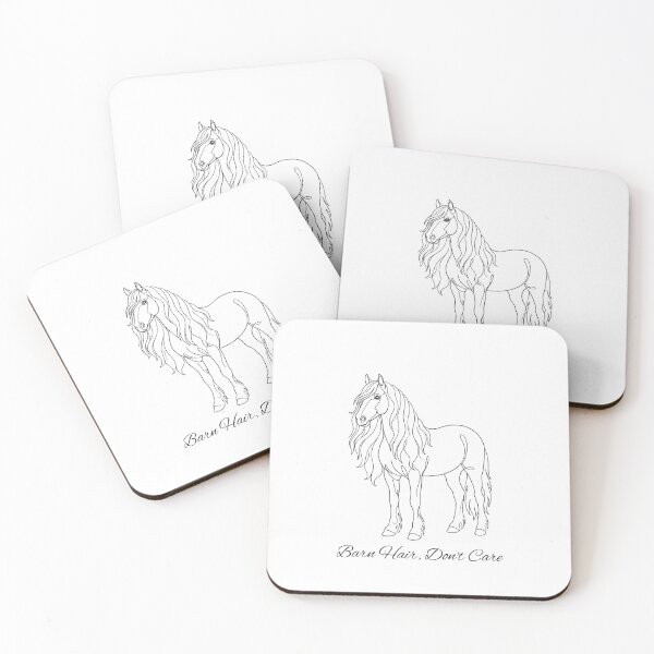 Item preview, Barn Hair Don't Care Friesian Horse Line Art Design designed and sold by Nalvie Studio.