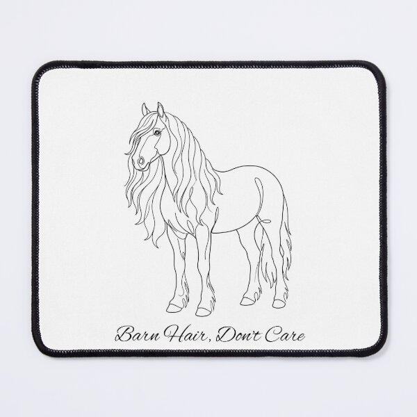 Item preview, Barn Hair Don't Care Friesian Horse Line Art Design designed and sold by Nalvie Studio.