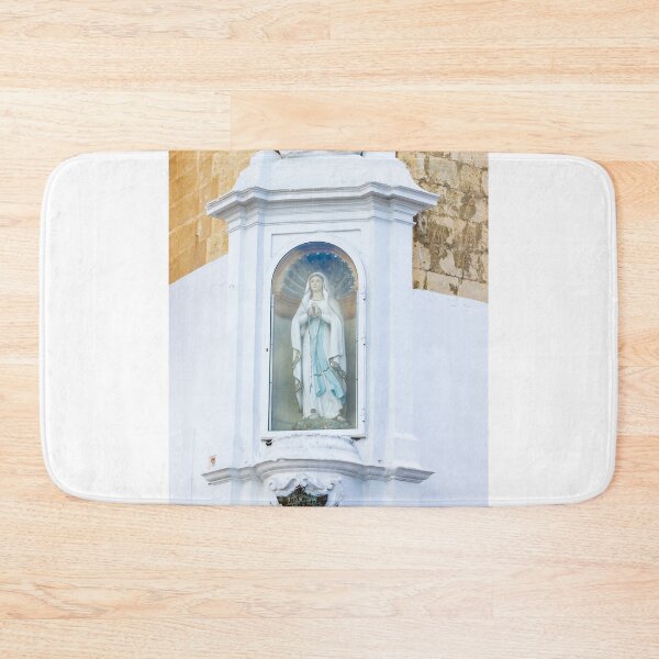 Item preview, Statue of the Virgin Mary in White Street Shrine on Historic Stone Church Wall designed and sold by Nmallia.