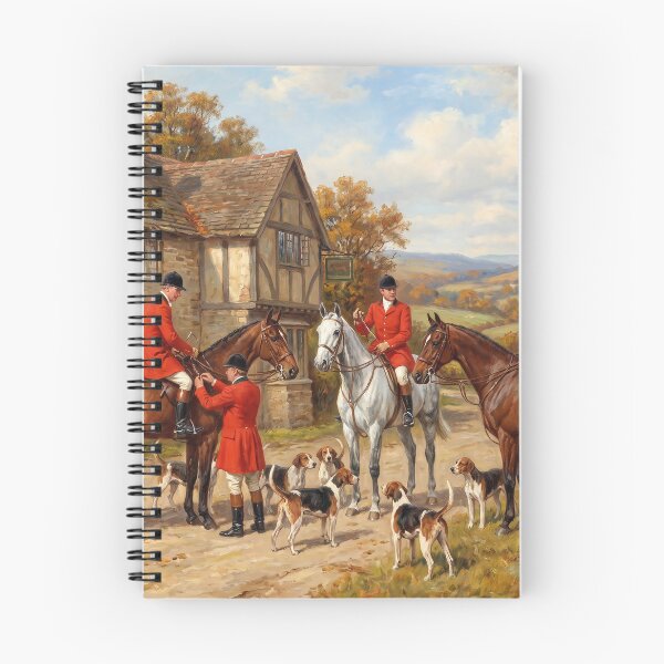 Item preview, English Country Cottage Equestrian Fox Hunting Classic Oil Painting designed and sold by KiwiRider.