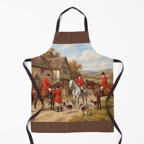 Item preview, English Country Cottage Equestrian Fox Hunting Classic Oil Painting designed and sold by KiwiRider.