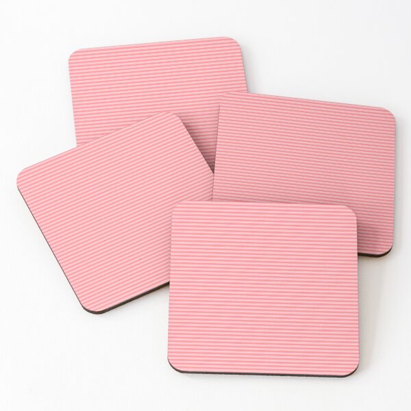 Item preview, Ultra Fine Stripes Narrow Horizontal Stripe Pattern in Double Pink designed and sold by kierkegaard.