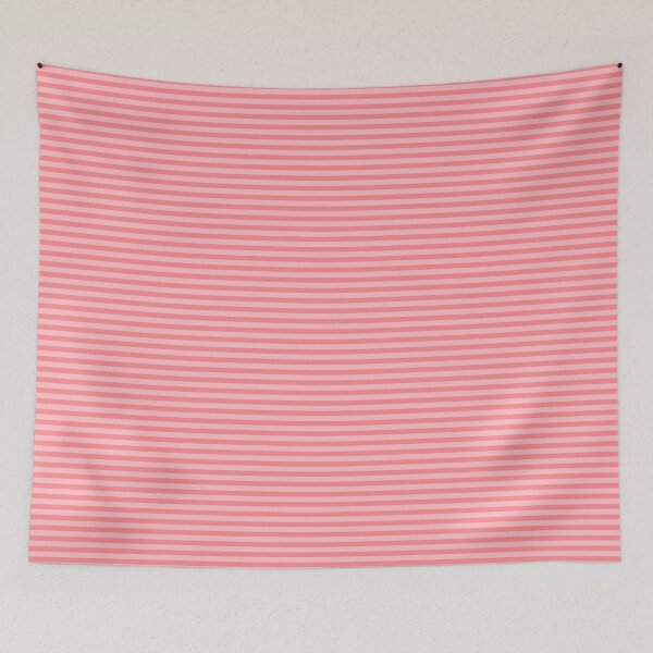Item preview, Ultra Fine Stripes Narrow Horizontal Stripe Pattern in Double Pink designed and sold by kierkegaard.