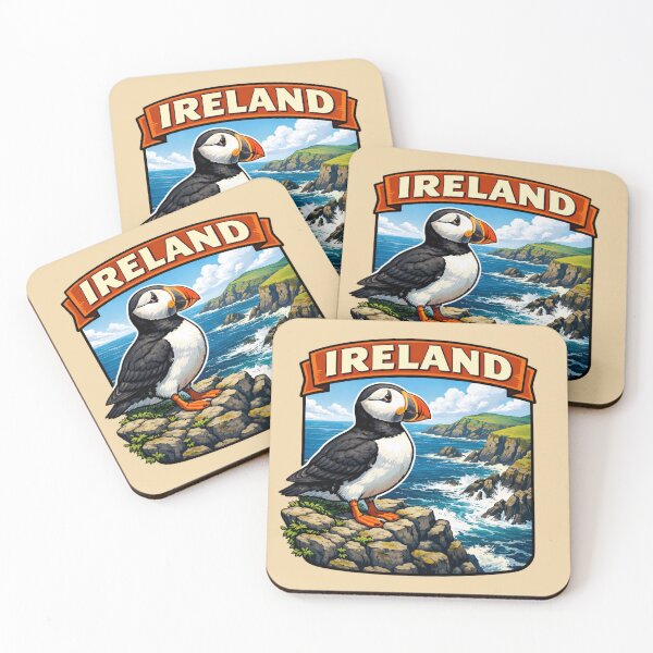 Item preview, Ireland - Atlantic Puffin Bird designed and sold by Myra365Art.